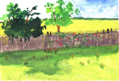 watercolor painting landscape. Watercolor landscape painting
