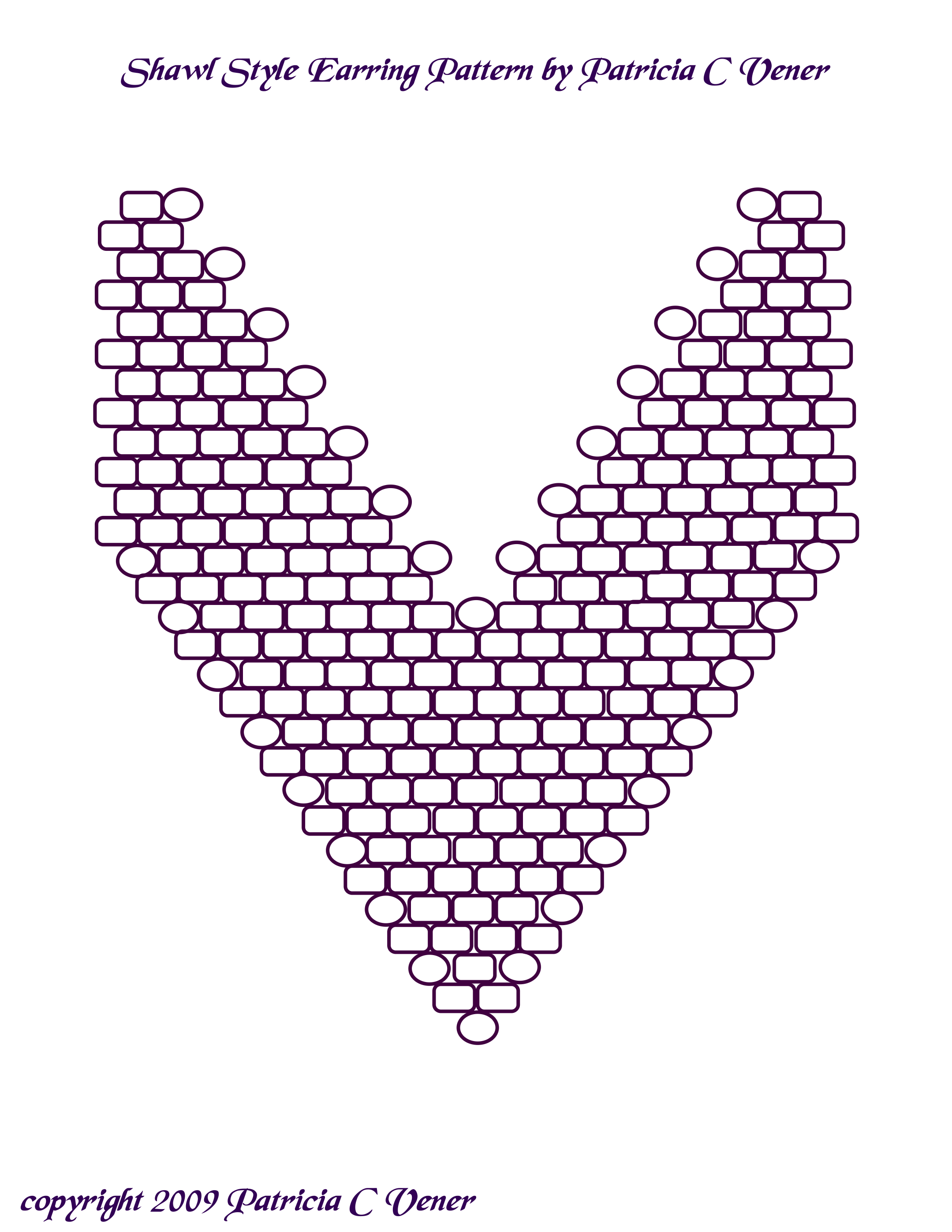 peyote earring pattern to color in