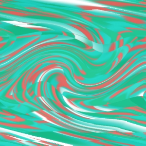 whirlpool in green, blue and coral
