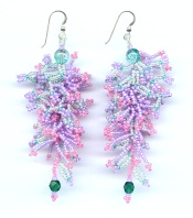 handmade beaded earrings - Pastel Colors