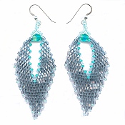 handmade beaded earrings - Black Diamond 2