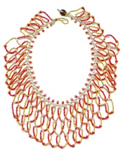 handmade beaded necklace - Sari Colors