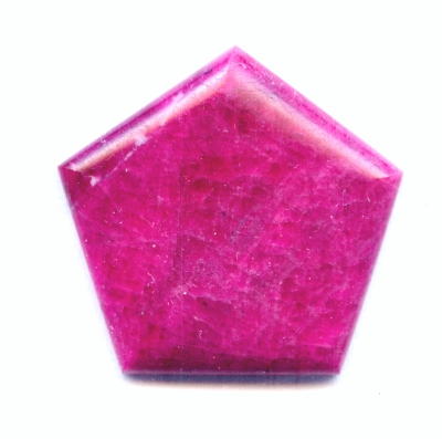 pentagram ruby cabochon