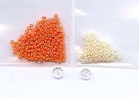 Creamsicle beaded earrings kits
