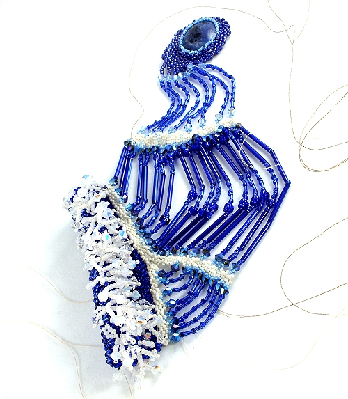 Oceana Coming Together The central part of my bead woven necklace, Oceana