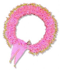 Hot Pink Fuzzy Art Necklace Hot Pink Fuzzy