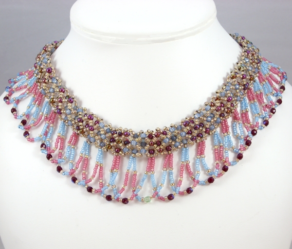 Party Time bead woven necklace dances while you wear it 