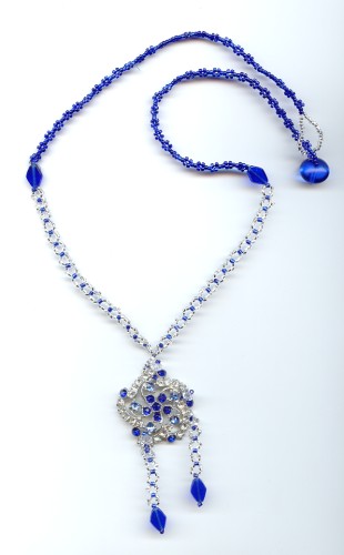 Lavalier in Blue and Silver